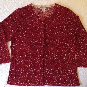 Garnet Hill 3/4 sleeve Merino sweater